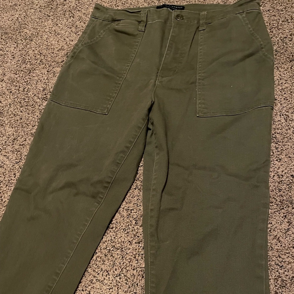 SOCIAL STANDARDS OLIVE COLORED Wide Leg Pant